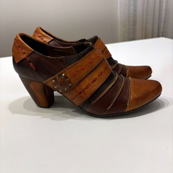 L'Artiste Spring Step Wondrous Brown Leather Ankle Booties EU Size‎ 38 US Size 7 - Picture 2 of 12